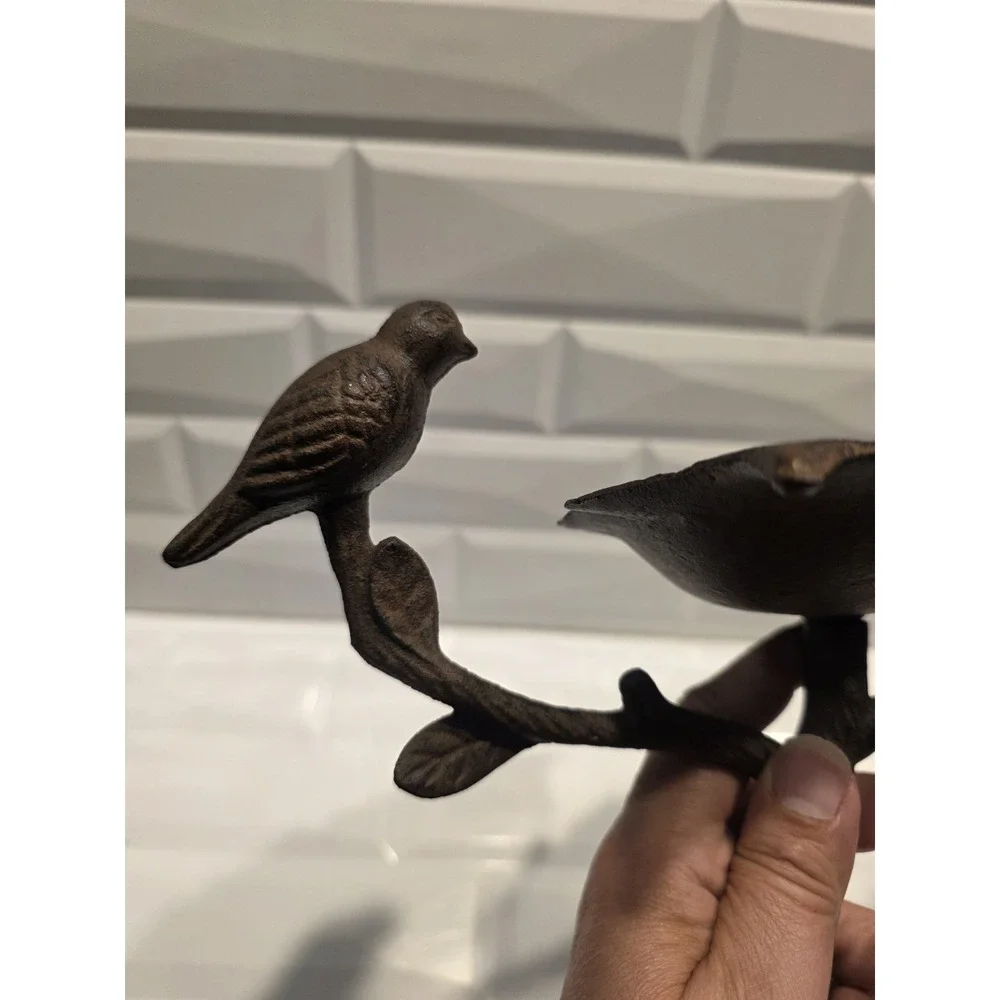 Cast Iron Tabletop Garden Bird Bath, Feeder or Trinket Dish 11